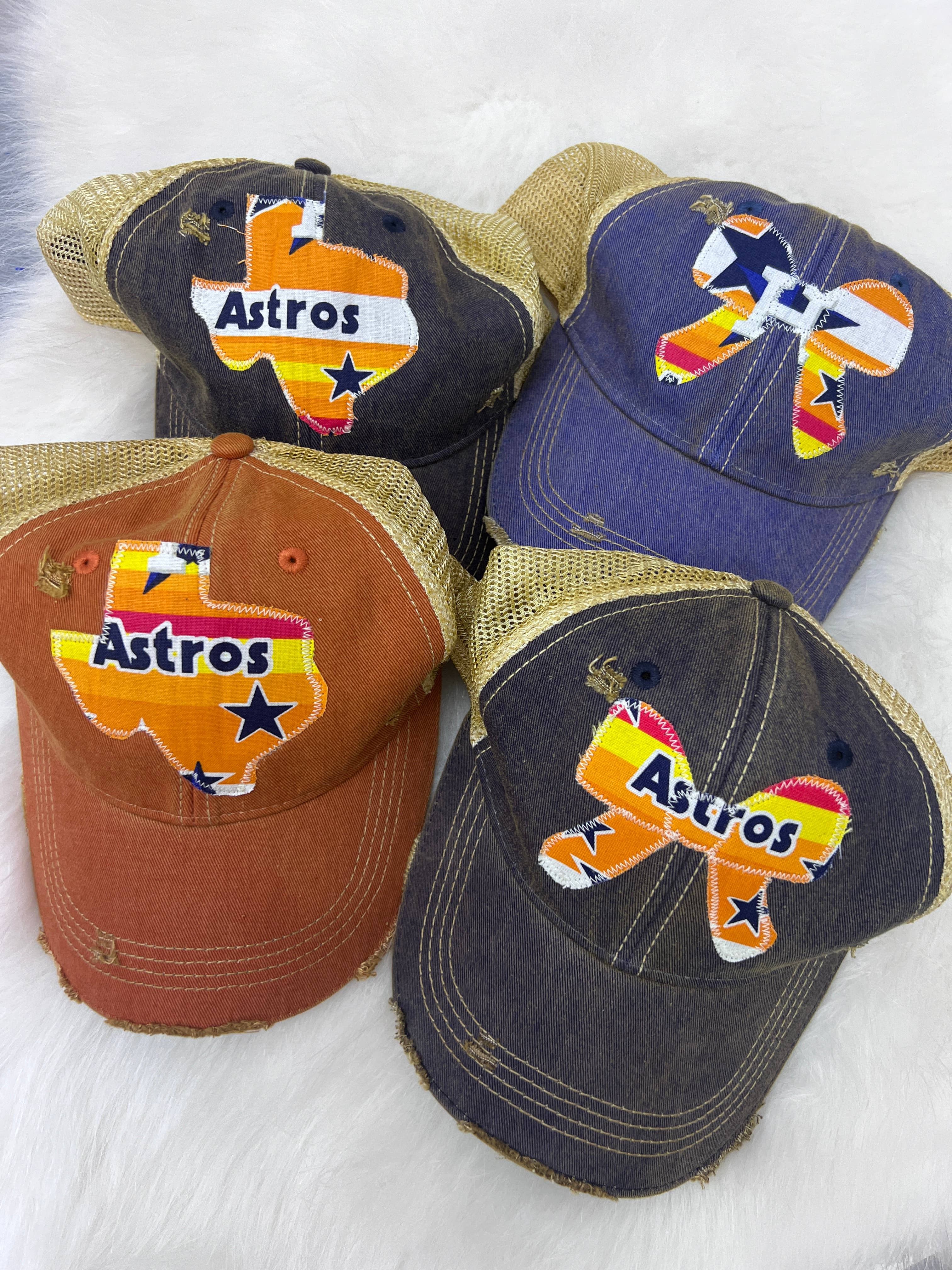 Throwback Houston Texas Dirty Trucker Hat
